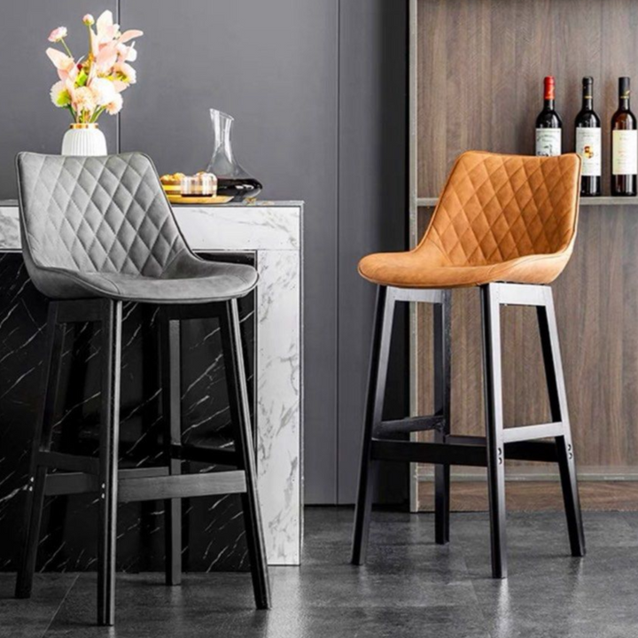 SOUNE Modern Leather Bar Stool