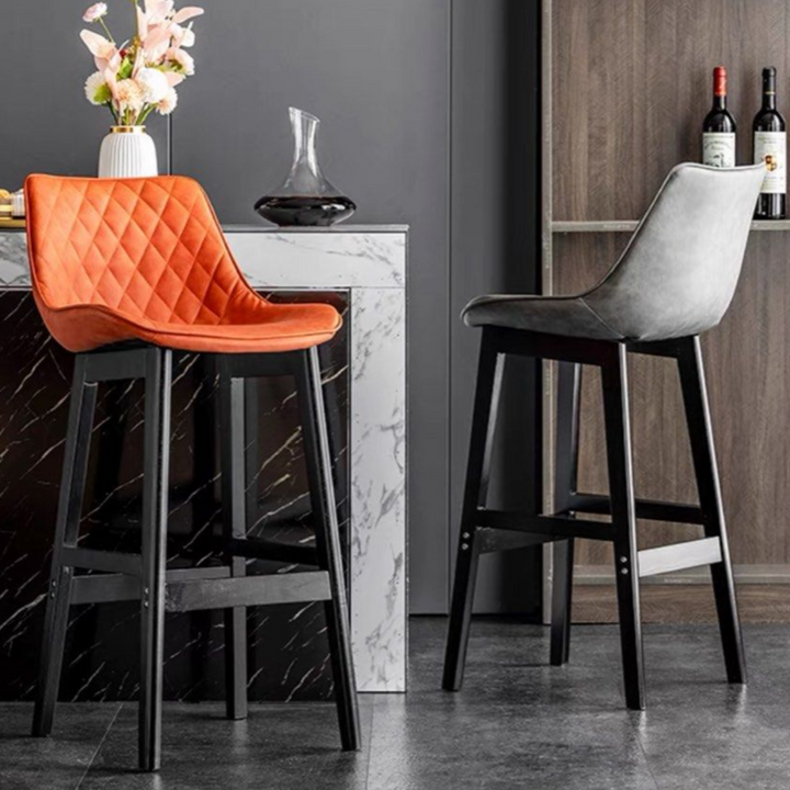 SOUNE Modern Leather Bar Stool