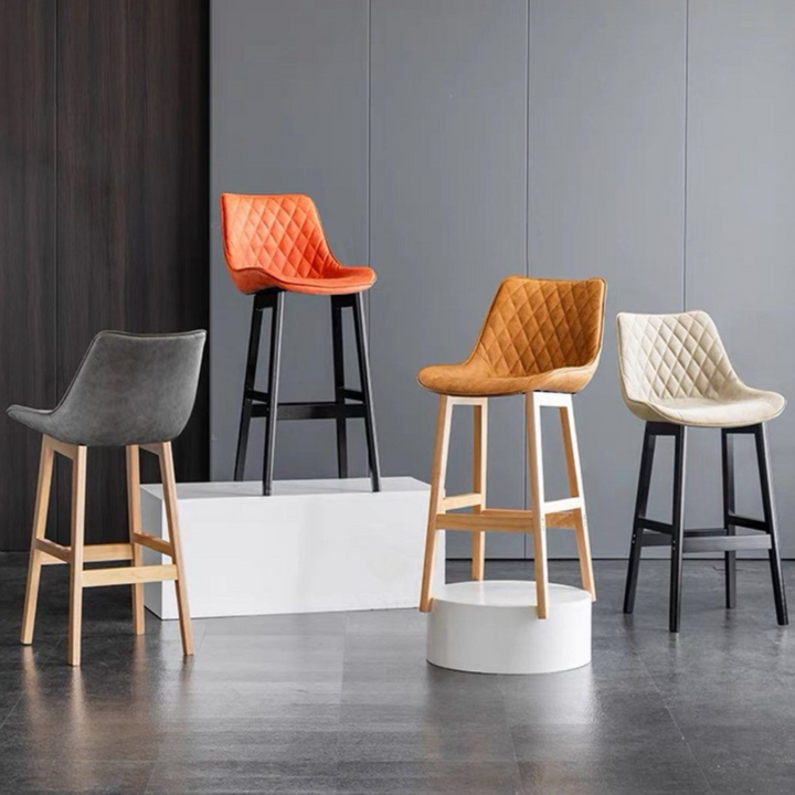 SOUNE Modern Leather Bar Stool