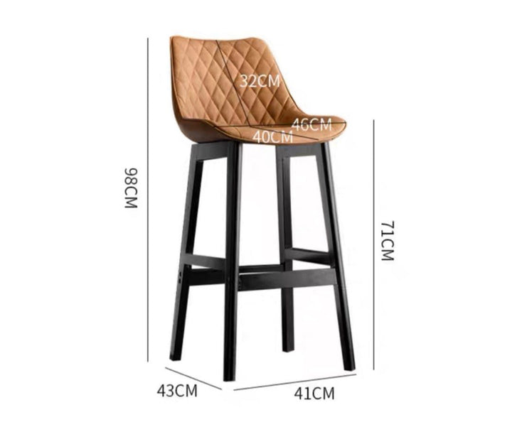 SOUNE Modern Leather Bar Stool