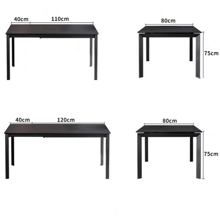 LEONARD Modern Extendable Sintered Stone Dining Table