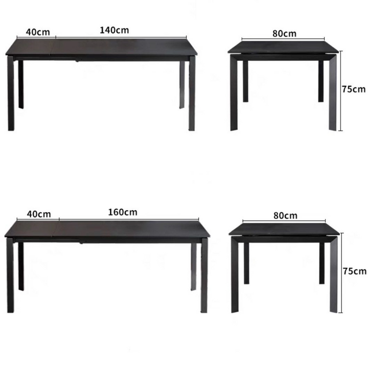 LEONARD Modern Extendable Sintered Stone Dining Table