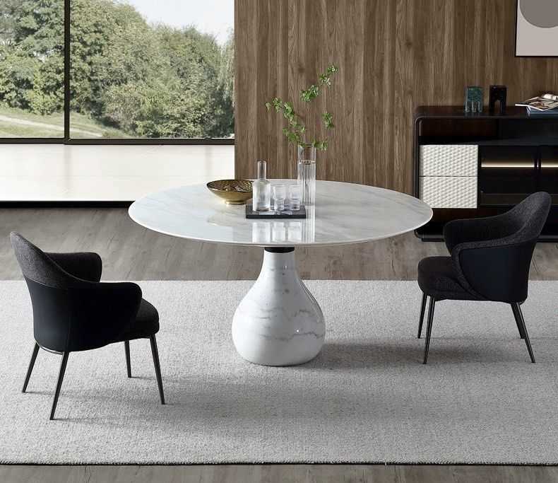 DELILAH Modern Marble Round Dining Table