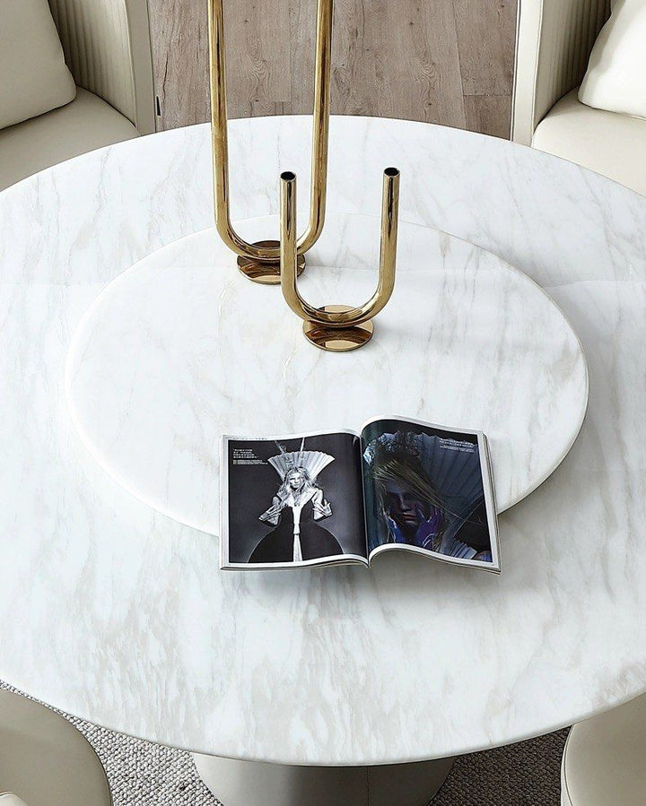 DELILAH Modern Marble Round Dining Table