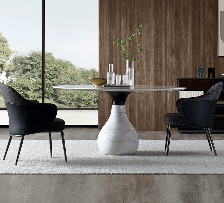 DELILAH Modern Marble Round Dining Table