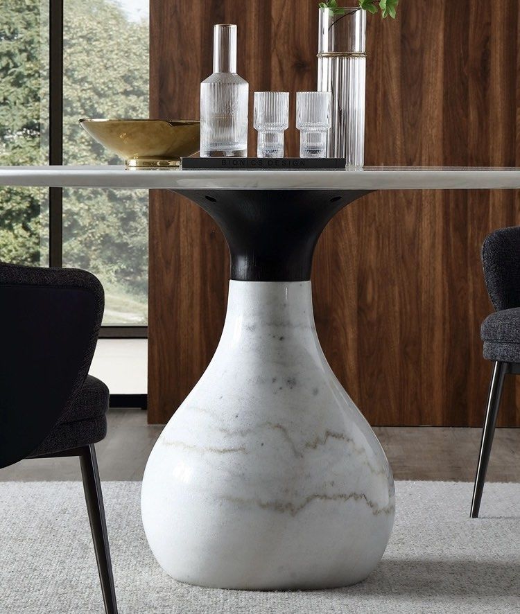 DELILAH Modern Marble Round Dining Table
