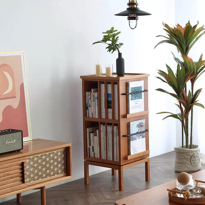 CORINN Japandi Solid Wood Rotatable Display Shelf