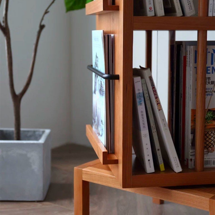 CORINN Japandi Solid Wood Rotatable Display Shelf
