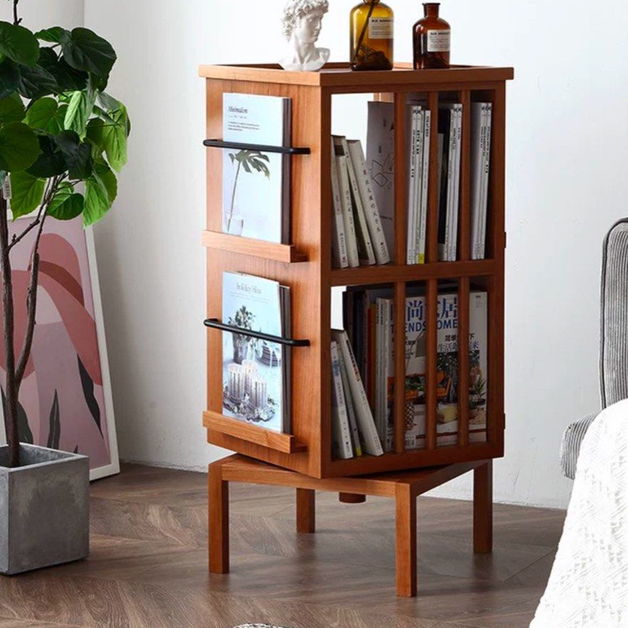 CORINN Japandi Solid Wood Rotatable Display Shelf