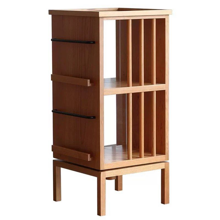 CORINN Japandi Solid Wood Rotatable Display Shelf