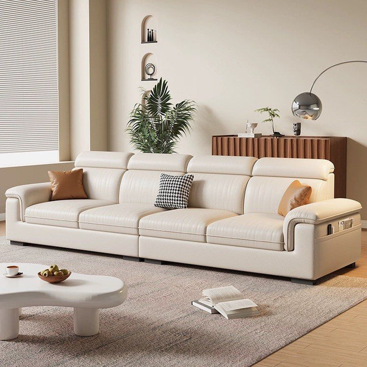 BREVION Modern Genuine Leather Sofa