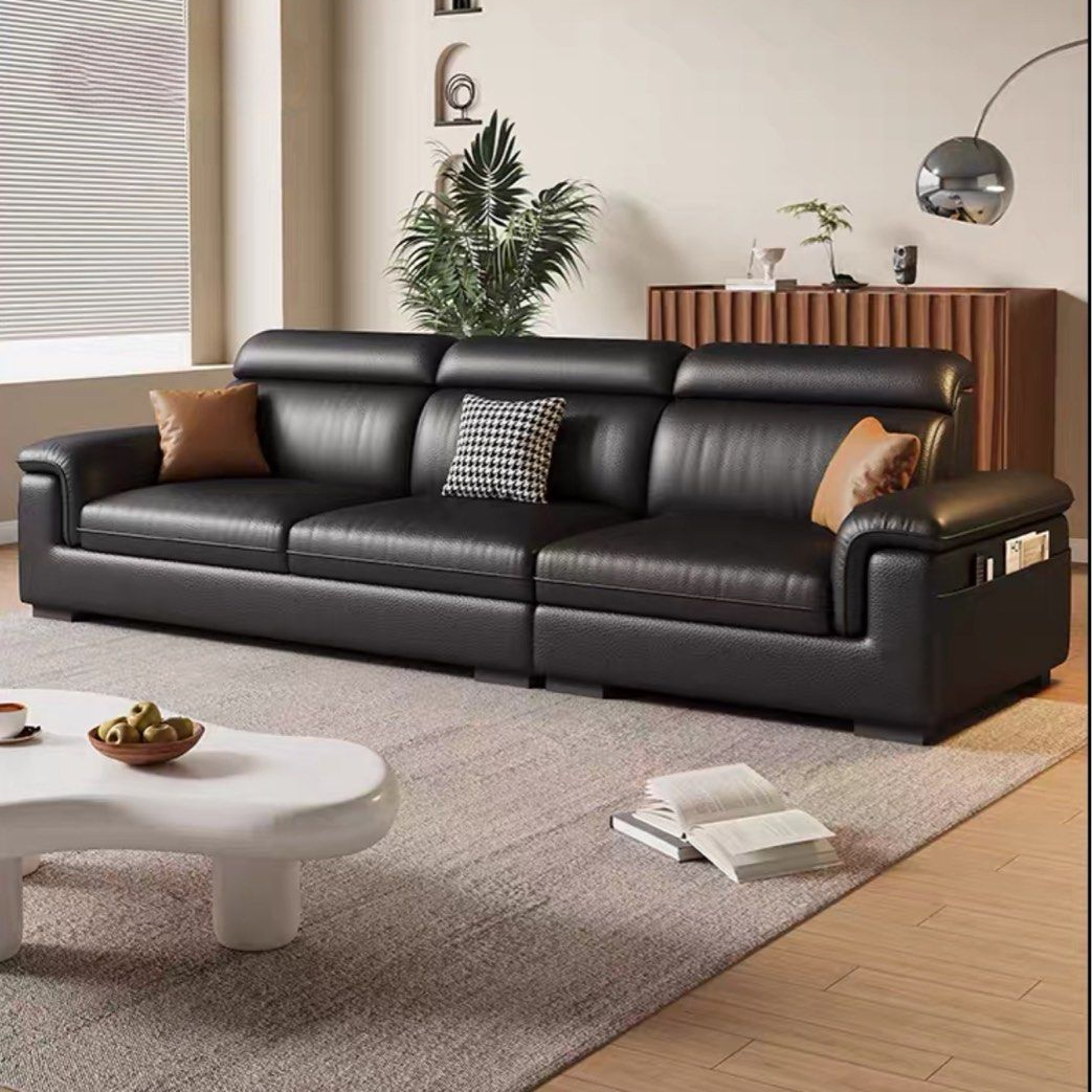 BREVION Modern Genuine Leather Sofa