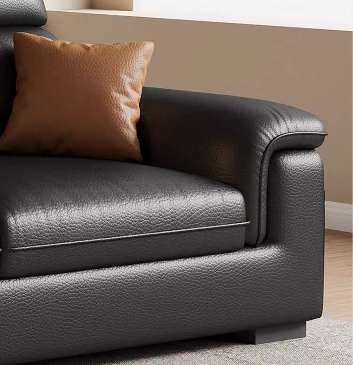BREVION Modern Genuine Leather Sofa