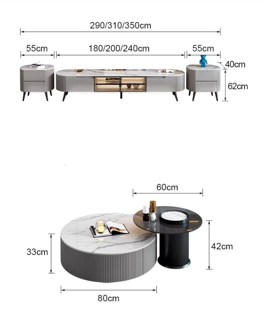 BANE Modern Sintered Stone TV Console