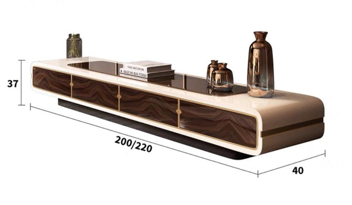 SOLUSAR Modern TV Console & Coffee Table