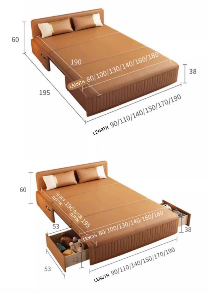 SOVARI Modern Electric Storage Sofa Bed