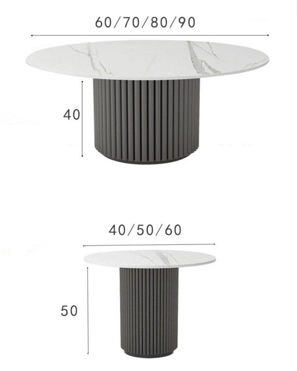 PAYTAS Round Coffee Table Set