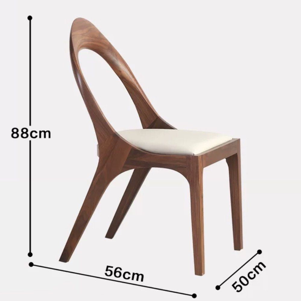 DANVERS Modern Walnut Wood Dining Chair