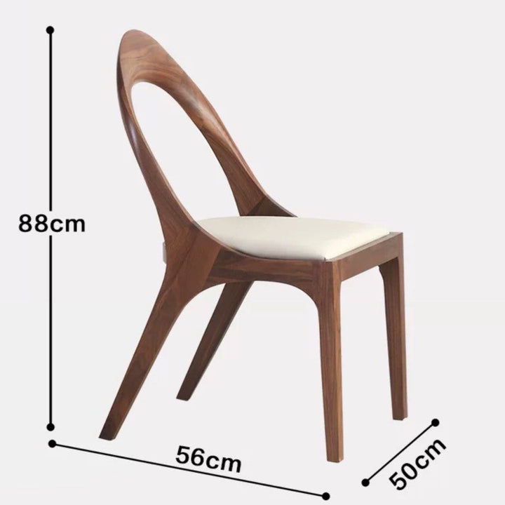 DANVERS Modern Walnut Wood Dining Chair