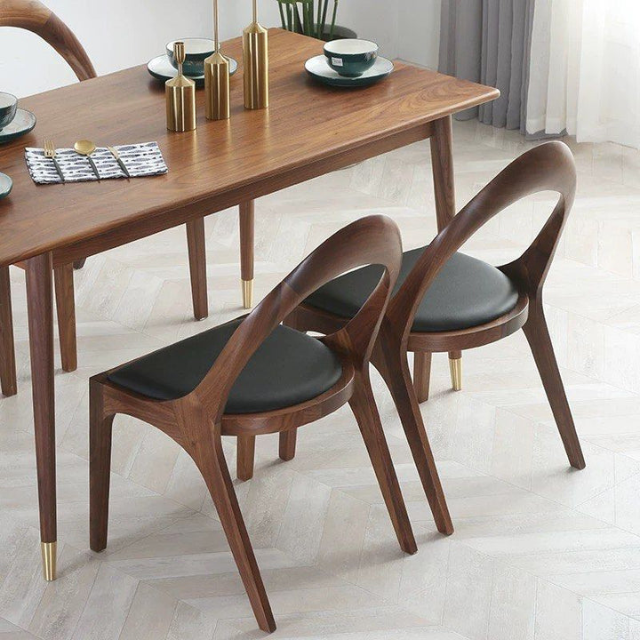 DANVERS Modern Walnut Wood Dining Chair