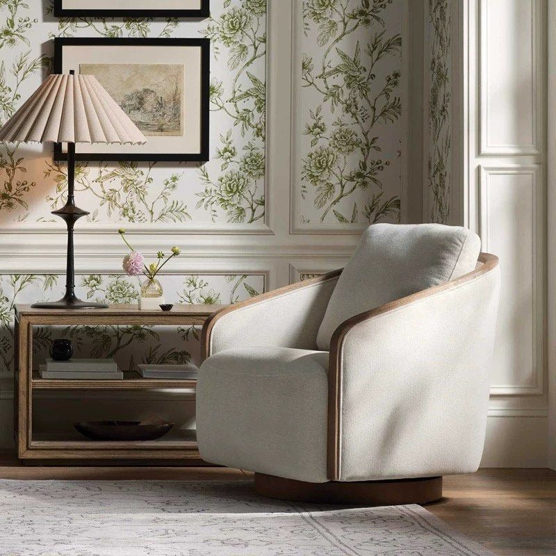 DAVID Vintage Fabric Lounge Chair