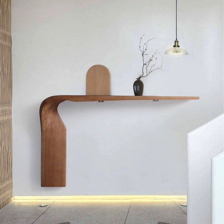 CEDRIC Modern Floating Solid Wood Console Table