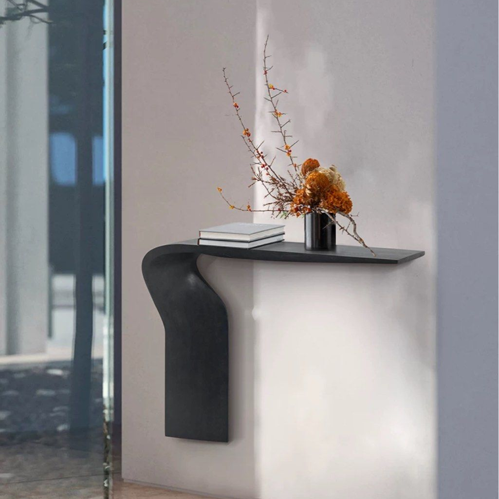 CEDRIC Modern Floating Solid Wood Console Table