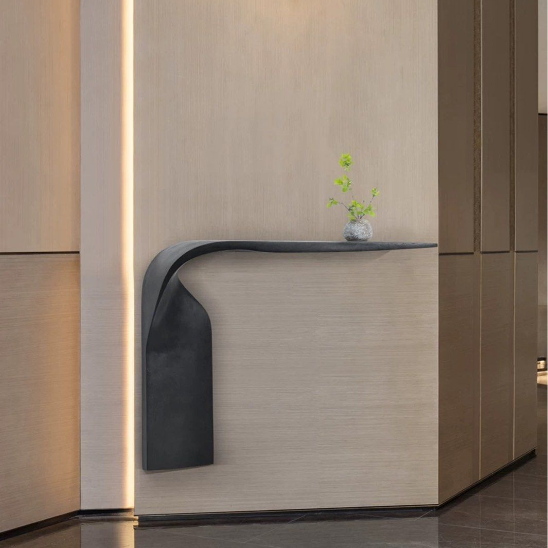 CEDRIC Modern Floating Solid Wood Console Table