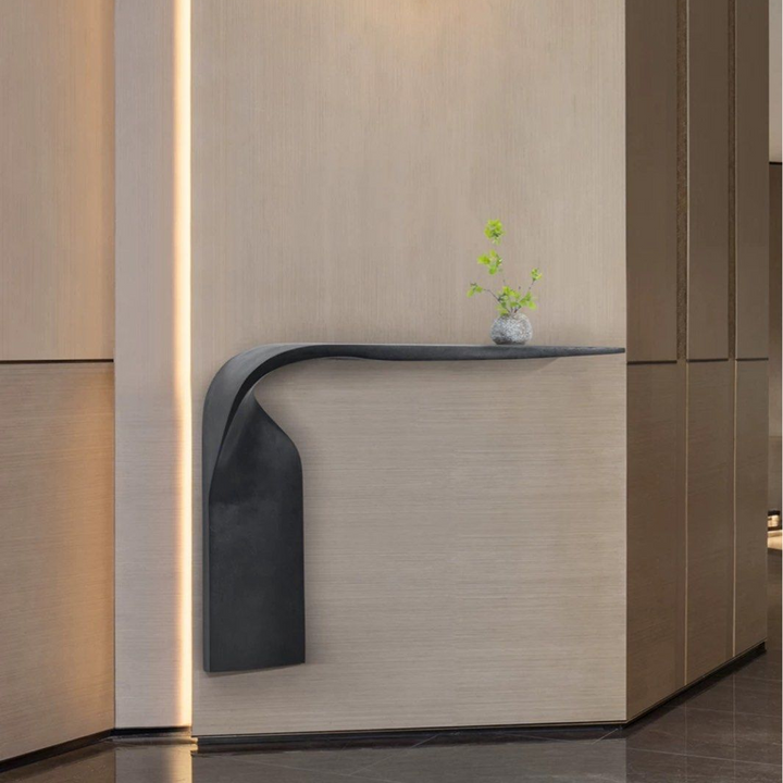 CEDRIC Modern Floating Solid Wood Console Table