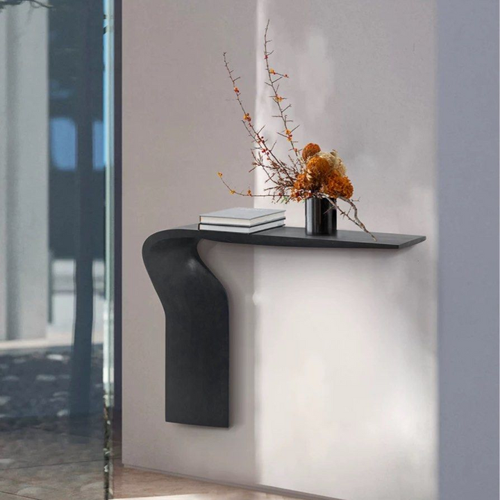 CEDRIC Modern Floating Solid Wood Console Table