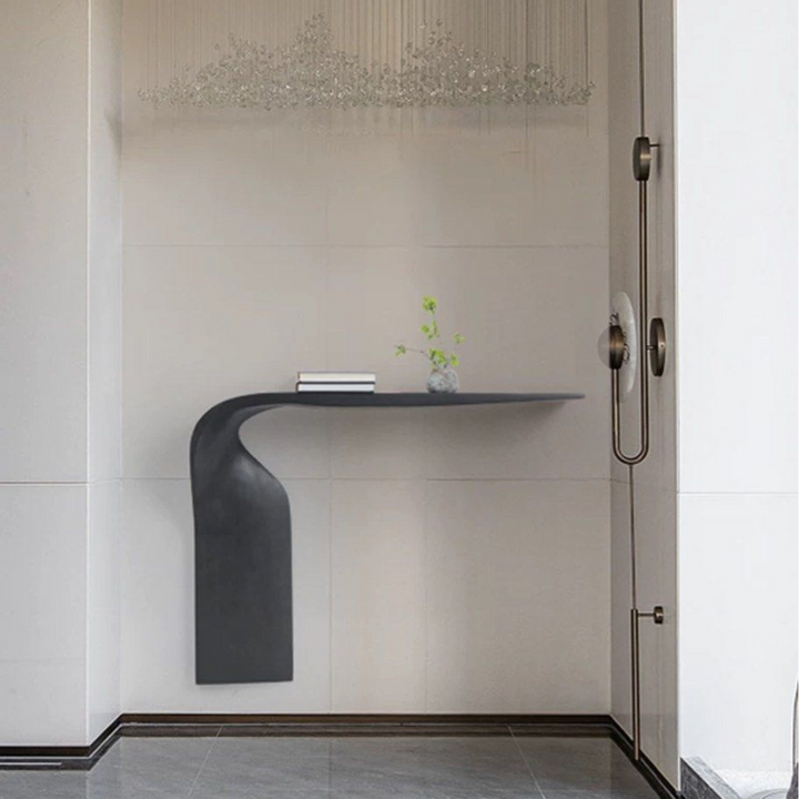 CEDRIC Modern Floating Solid Wood Console Table