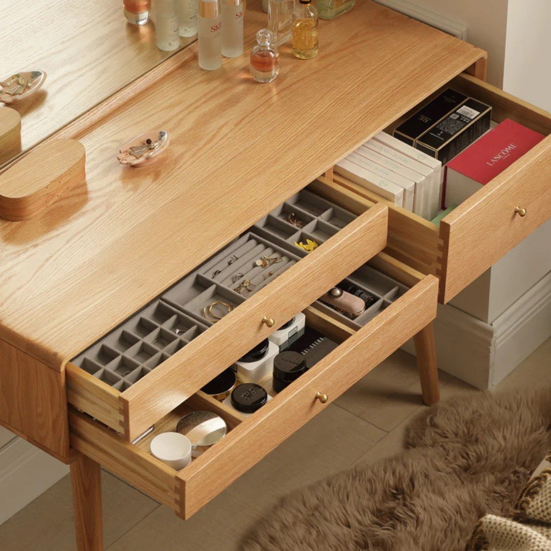 CHLOE Rustic Solid Wood Vanity Table