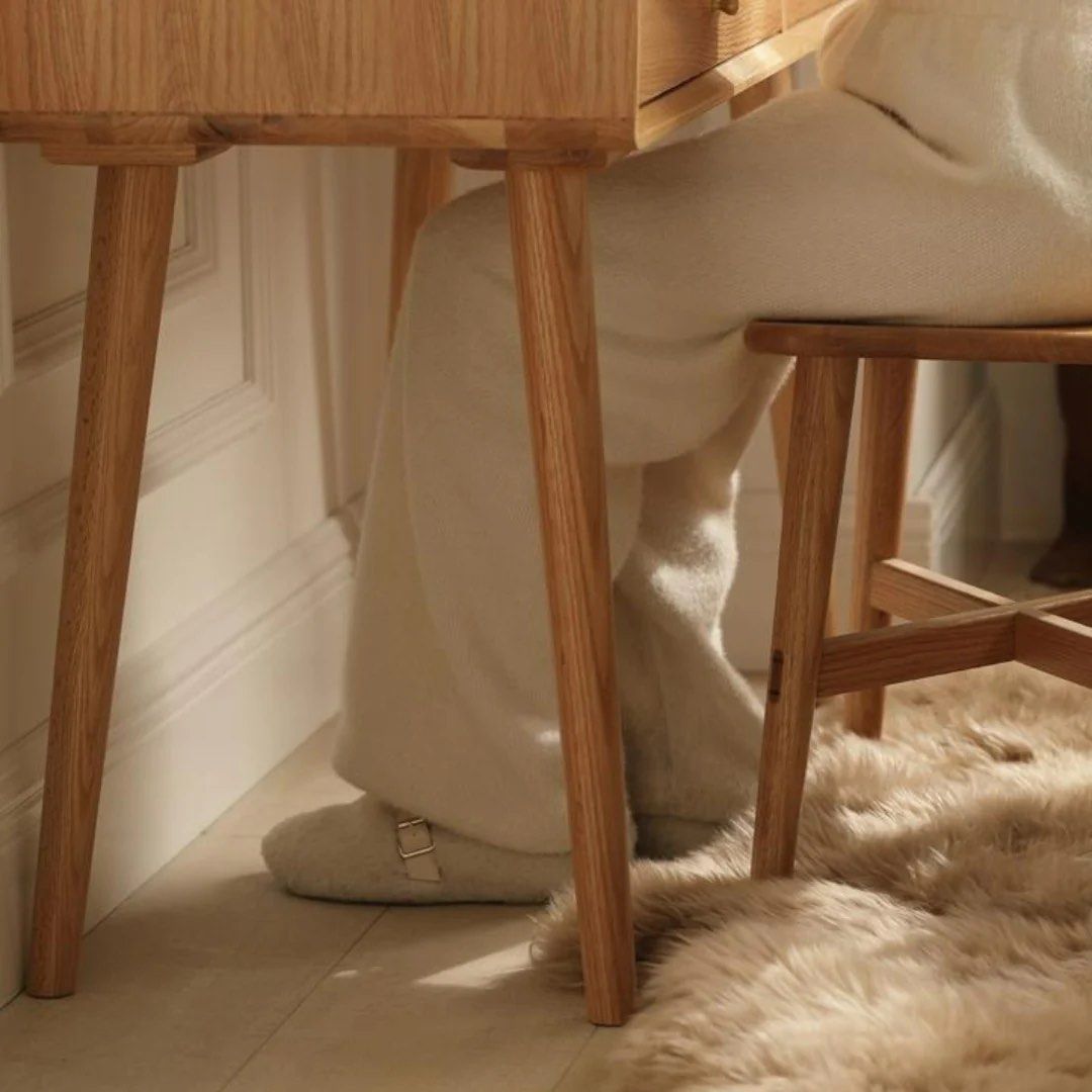 CHLOE Rustic Solid Wood Vanity Table