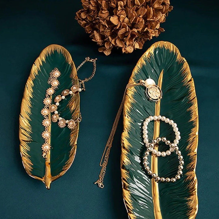 FEATHER Shape Ceramic Plate