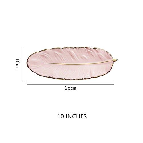 FEATHER Shape Ceramic Plate