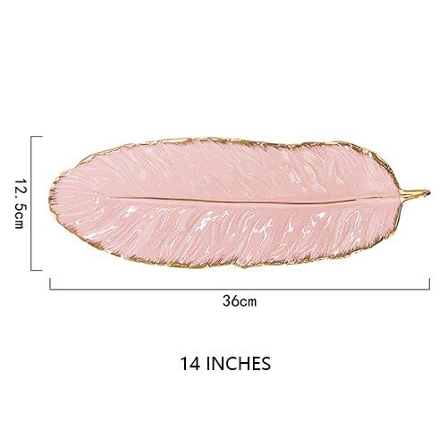 FEATHER Shape Ceramic Plate
