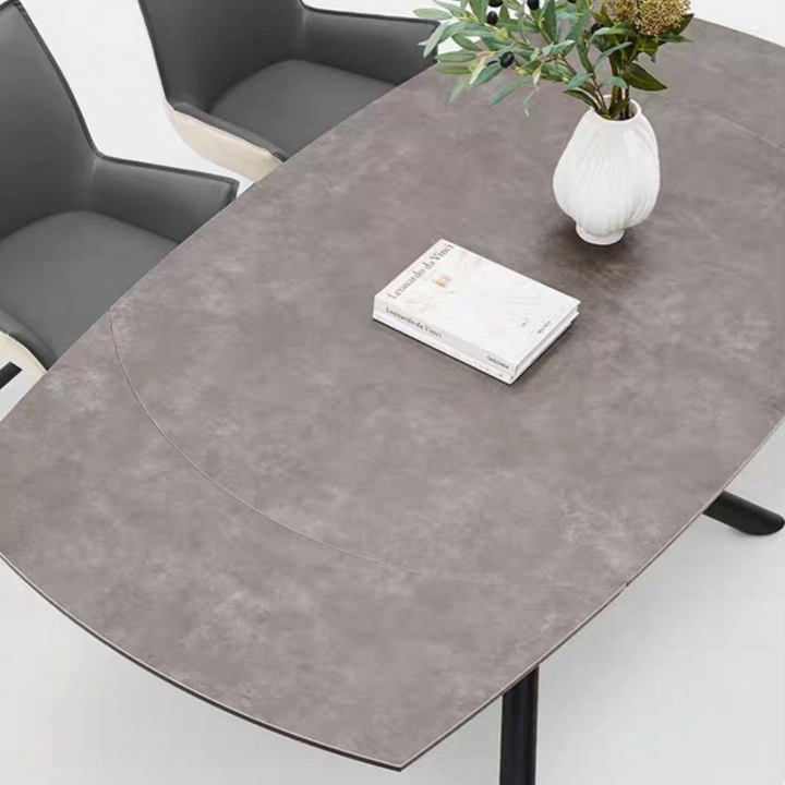 KIATO Modern Sintered Stone Extendable Dining Table