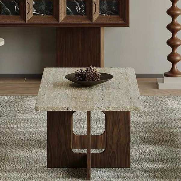 GERALD Modern Travertine Coffee Table