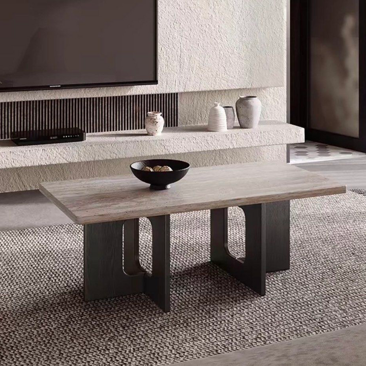 GERALD Modern Travertine Coffee Table
