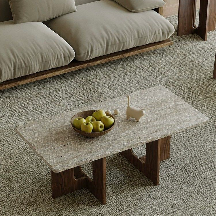 GERALD Modern Travertine Coffee Table