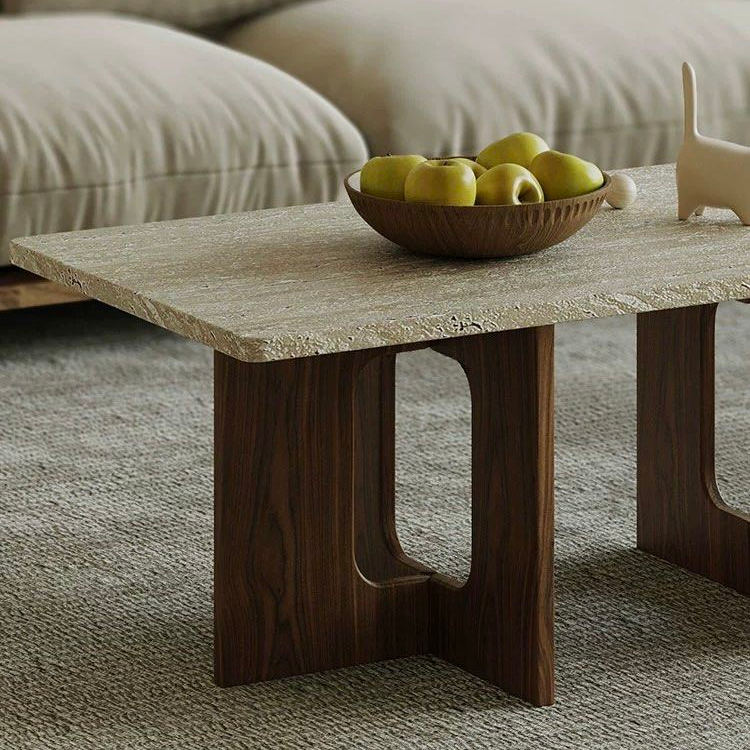 GERALD Modern Travertine Coffee Table