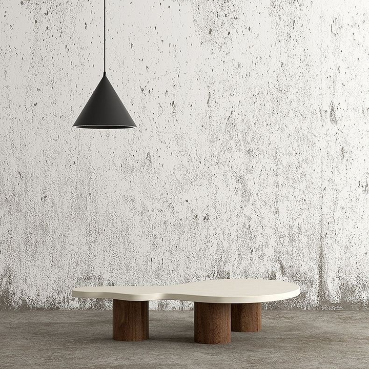 MOVERA Modern Travertine Coffee Table