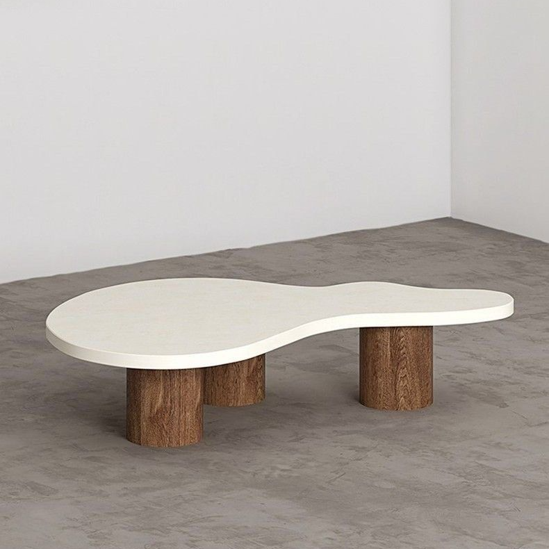 MOVERA Modern Travertine Coffee Table