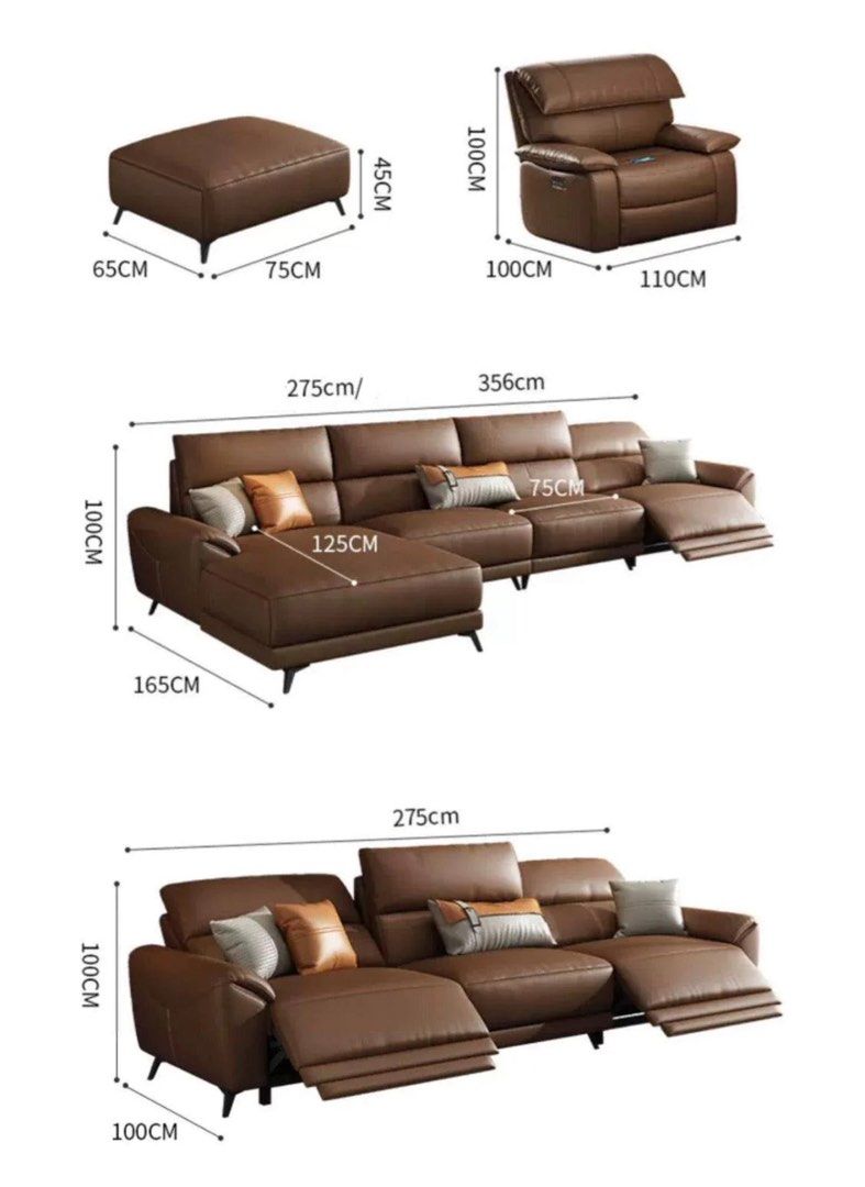 SOMARA Modern Leather Sofa