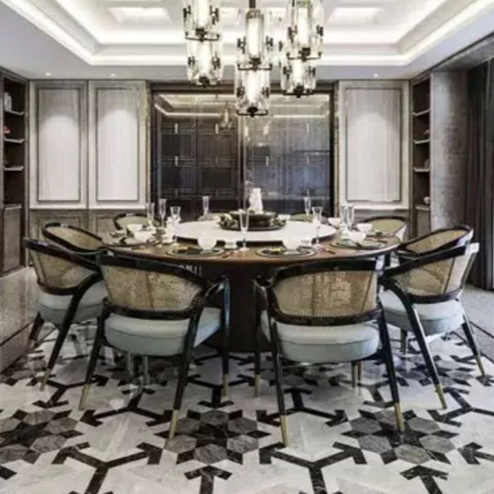 SHAYERA Mid-Century Rattan Dining Chair