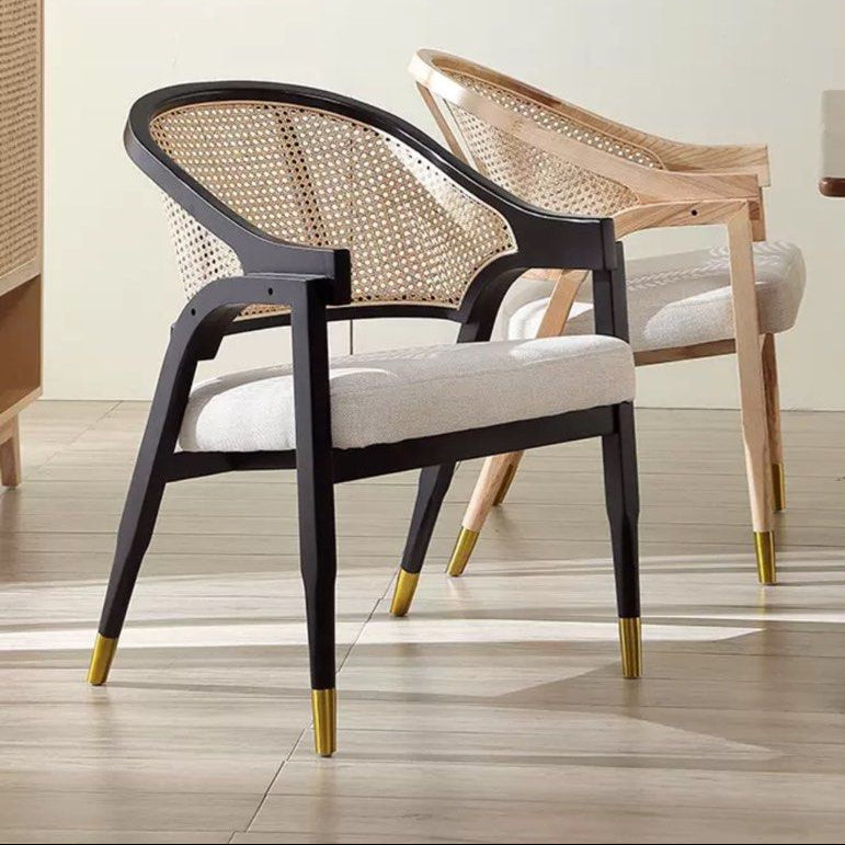 SHAYERA Mid-Century Rattan Dining Chair