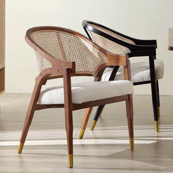 SHAYERA Mid-Century Rattan Dining Chair