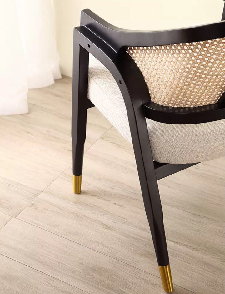 SHAYERA Mid-Century Rattan Dining Chair