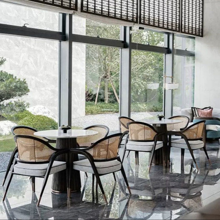 SHAYERA Mid-Century Rattan Dining Chair