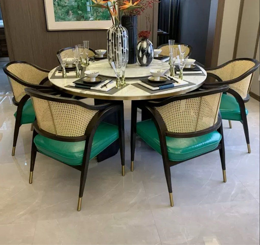 SHAYERA Mid-Century Rattan Dining Chair